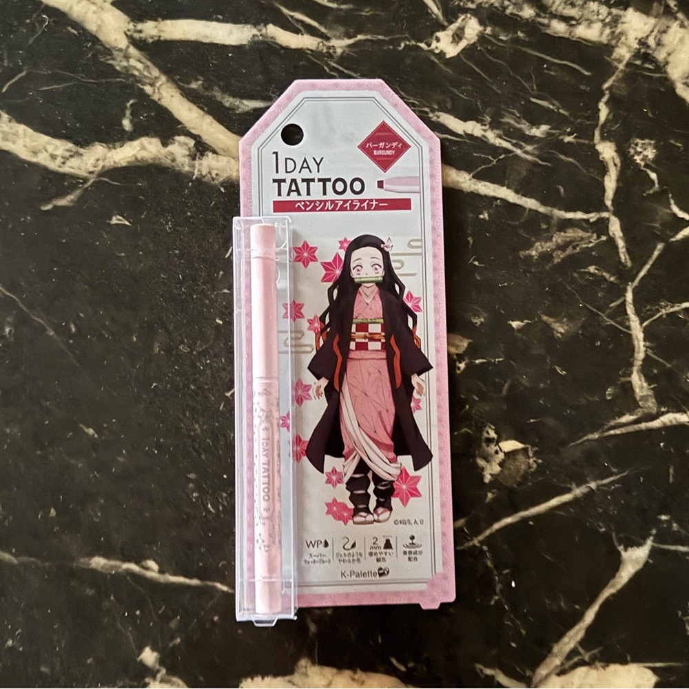 K Palette 1 Day Tattoo Demon Slayer Eye Pencil Liner - 02 Nezuko Burgundy